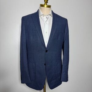 Tommy Hilfiger Men's Blue Wool Blend Blazer Sport Coat Jacket‎ 42L
